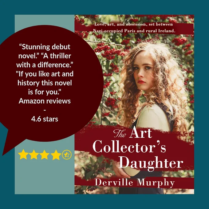 Delighted with great reviews on Amazon and Goodreads for the Art Collectors  Daughter. Published by Poolbeg Press and available on amazon.uk as a paperback or kindle ebook.



#bookstagram #books #booklover #booknerd #bookish #booksofinstagram #booksofinsta #bookstoread #wirobooks #historicalfiction #2020books #budgetbooklover #lovereadinguk #amreading #bookworm #debutfiction #tallpoppywriters #womenwriterswomensbooks #wexford #worldwar2 #booksaboutparis