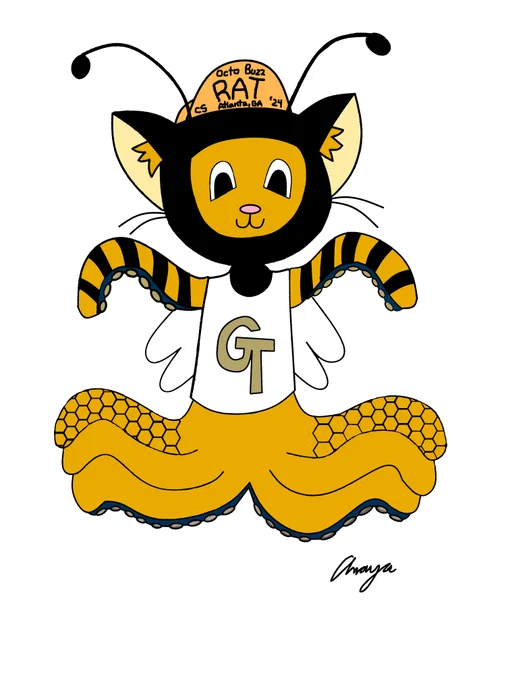 a drawing of a Buzz inspired Octocat