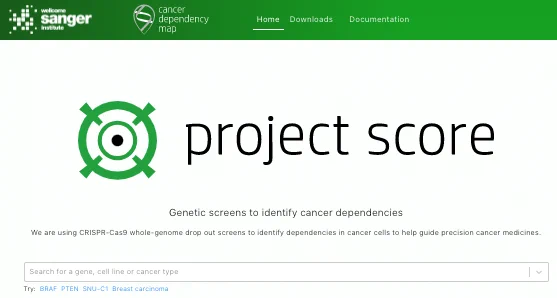 Project Score homepage