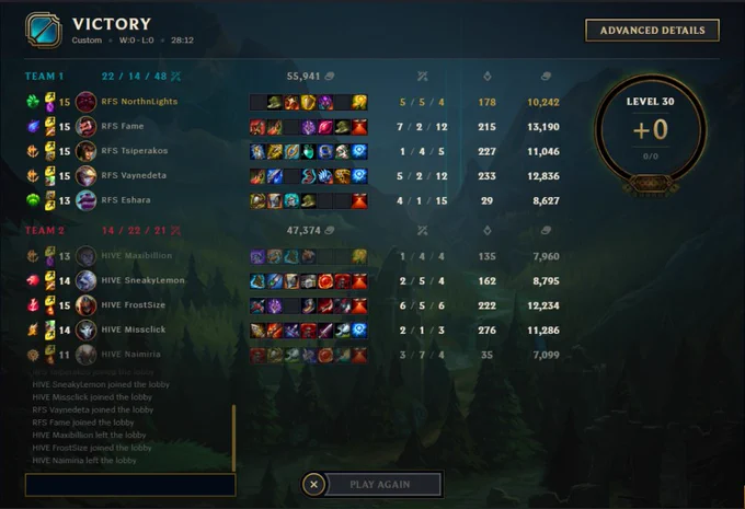 RFS 1 - 0 HIVE ! Fame MVP!