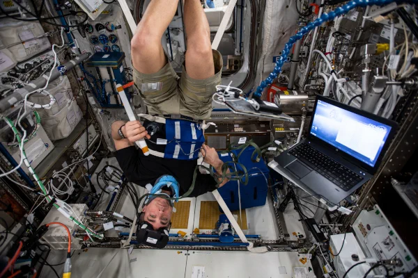 On Earth, researchers are likely conducting their scientific experiments by standing upright or sitting at a laboratory bench. The brain has the ability to adapt to the microgravity environment, and soon after arriving, an astronaut could be routinely performing science "upside down" on the "ceiling" of the station. The Effect of Long Duration Hypogravity on the Perception of Self-Motion (VECTION) experiment is looking at astronauts' ability to take this new environment on the space station and visually interpret motion, orientation, and distance compared to their experience on Earth.