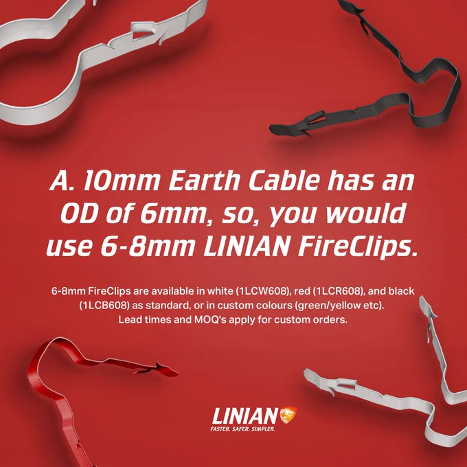 Answer to question of the day - 10mm Earth cable.
