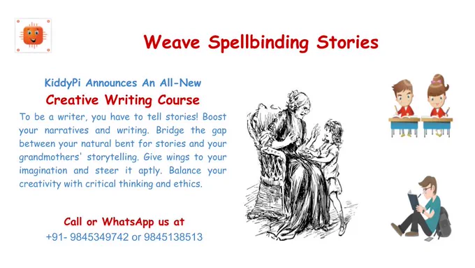 Stoke the fire of creativity in your children. Enroll now in the Creative Writing course.