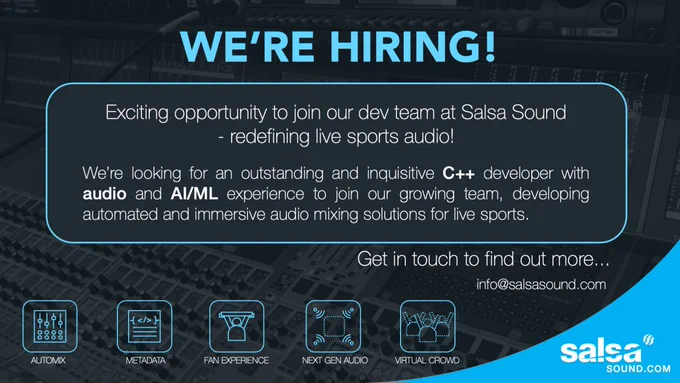 We're hiring! info@salsasound.com