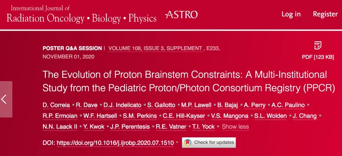 Red Journal Abstract: The Evolution of Proton Brainstem Constrainst: A Multi-Institutional Study from the PPCR
