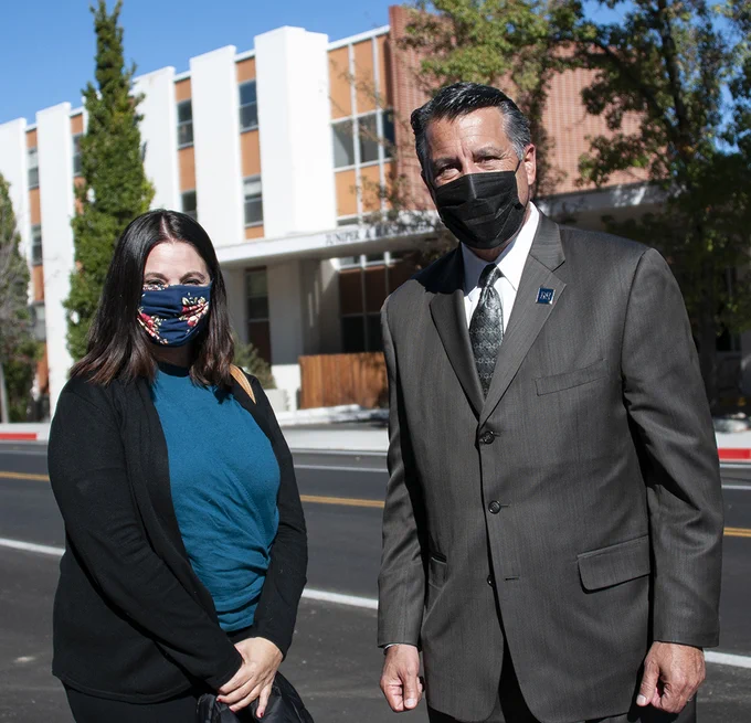 EEloisa Gordon-Mora and President Sandoval