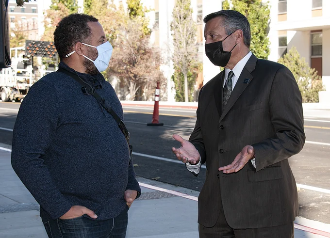 Joseph Lykes and President Sandoval