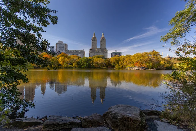 View of Central Park's Lake from the Ramble.