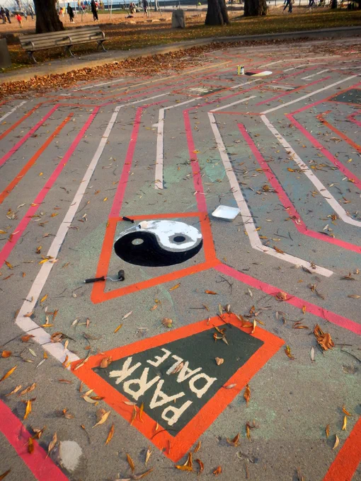 22 Lane Octagon Labyrinth

Canvas space in Octant facing Parkdale Neighbourhood,

Currently home to Toronto's Tibetan Community,

I chose to paint Taijitu / Yin-Yang Symbol to acknowledge their presence...

Budapest Park ~ Sunnyside Beach ~ Toronto

| #Labyrinths🍥#LabyrinthArt🎨
