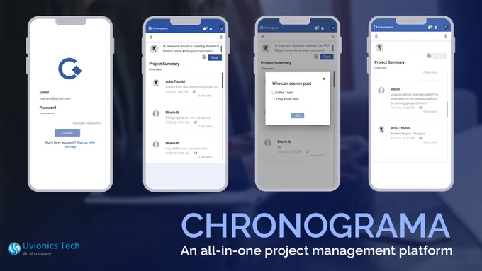 Chronograma, an all-in-one project management platform with a dynamic live dashboard reflects all activities as a blood flow within the project such as coding update, documentation, bug reporting, developmental issues, team communication, correction and update with which team members, team leads, managers and even stake holders can take immediate action insitu. It’s a valuable platform which helps to manage projects, tasks, communications in one place that brings transparency to the team's workflow. It eliminates switching between chats, tasks, docs, calendars, and other multiple project-oriented tools and helps manage the team and client in one simple, powerful app. It also facilitates the stakeholders and executives’ members to have quick summary of the project progress and real time communication with the team regarding the project progress. Overall an excellent tool worth to manage projects for the real project managers.