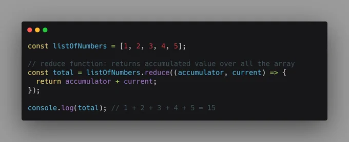 reduce function