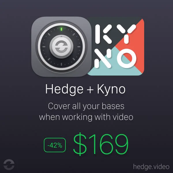 Hedge   Kyno bundle at a 42% discount, this weekend only at hedge.video