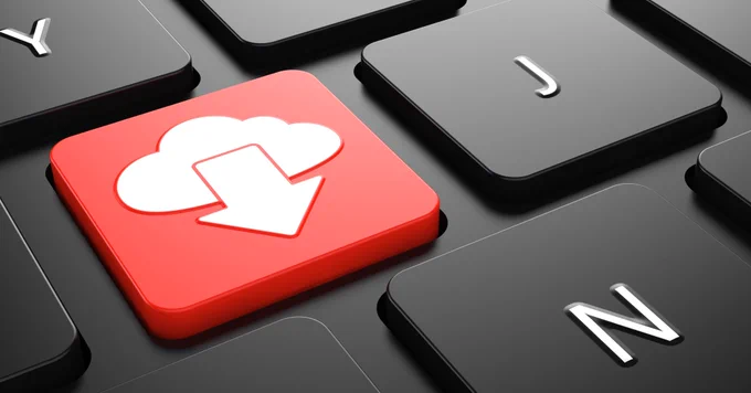 Hybrid Cloud Button auf Tastatur