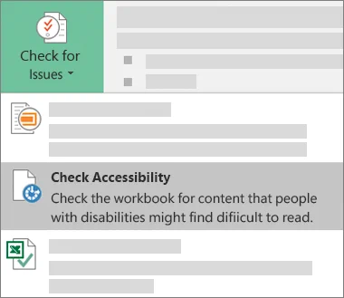 Screenshot of the Accessibility Checker feature in an Office product.