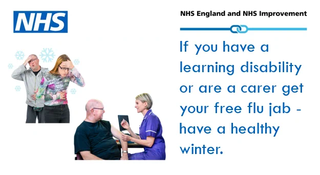 Picture of someone getting their free flu vaccine [jab]