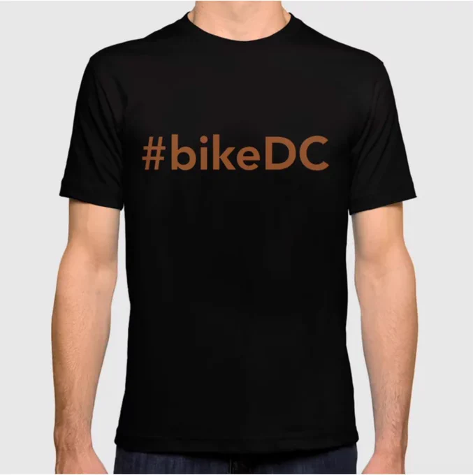 black t-shirt with brown #bikedc