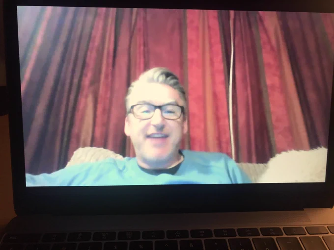 A person on a digital screen