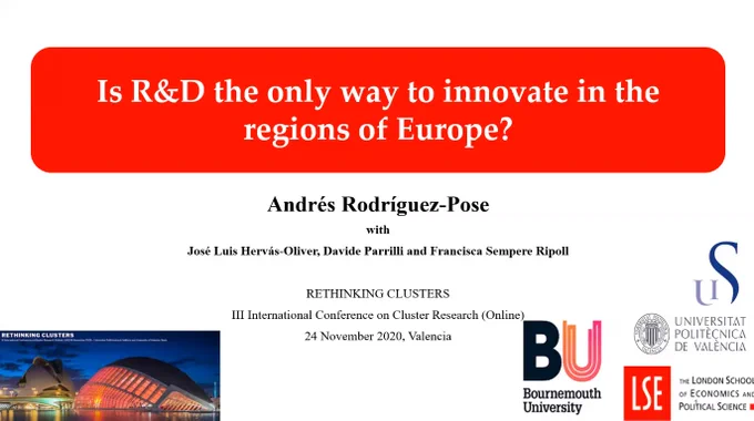 Is R&D the only way to innovate in the regions of the EU?