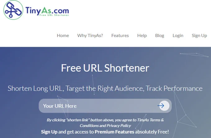 tinyas link shortener