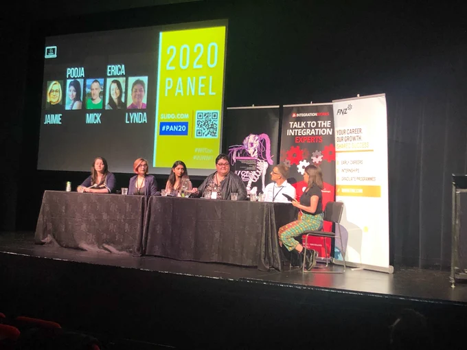 WITcon panel sitting on stage 