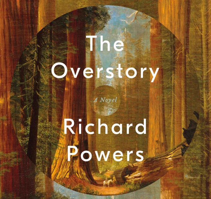 a picture of the cover of the book the overstory by richard powers
