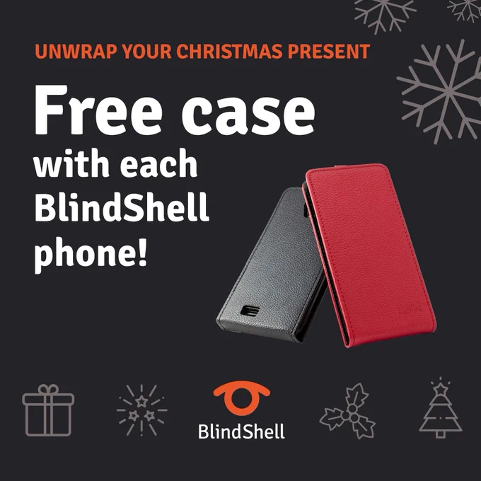 
Unwrap your Christmas present before Christmas.🎄 Free case with each BlindShell phone!