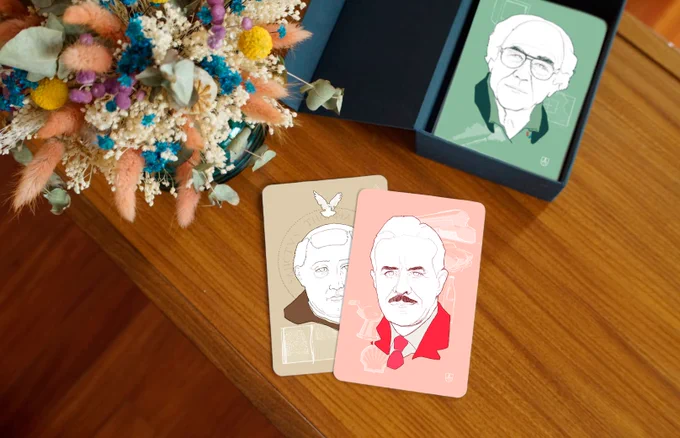 Diversas tarjetas de referentes del diseño y la creación de productos y servicios.