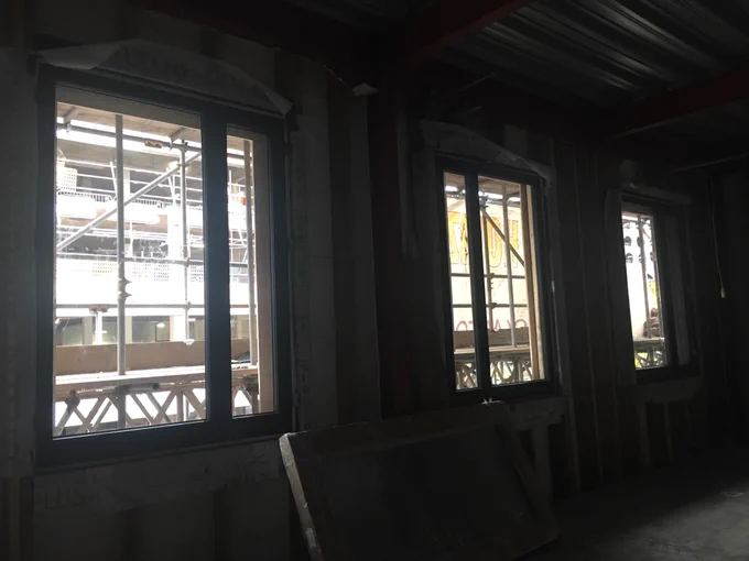 3 windows on site of the LGBT  centre rebuild