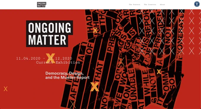 Homepage image of the Ongoing Matter website.