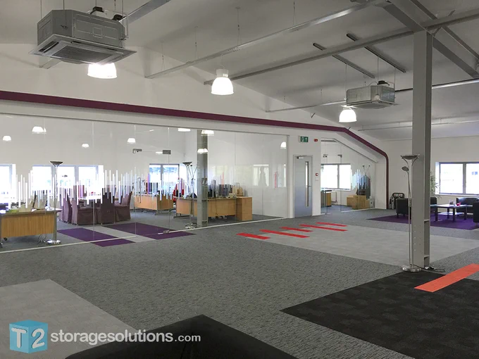 Office Fit Out on a newly installed 355m2 mezzanine floor by T2 Storage Solutions