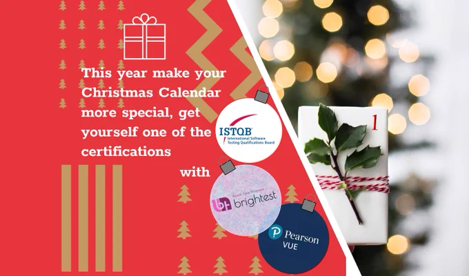 #BrightestAdventCalendar - behind door number 1: ISTQB® - International Software Testing Qualifications Board with Brightest and Pearson VUE: https://home.pearsonvue.com/brightest