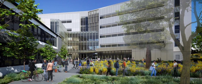 Rendering of west elevation