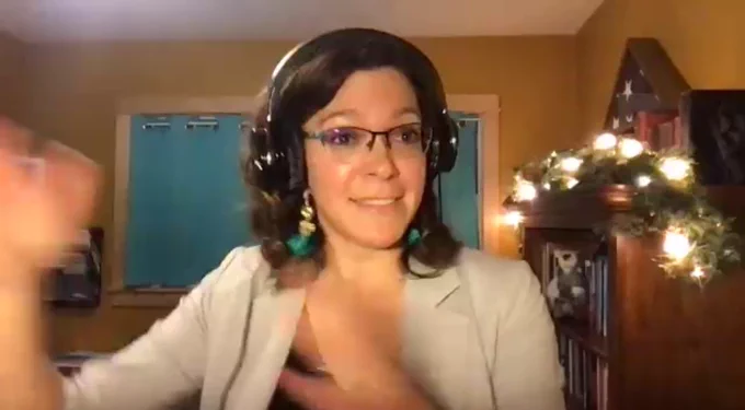 Screencapture of Natasha Jankowski from NILOA (National Institute for Learning Outcomes Assessment) during a webinar.