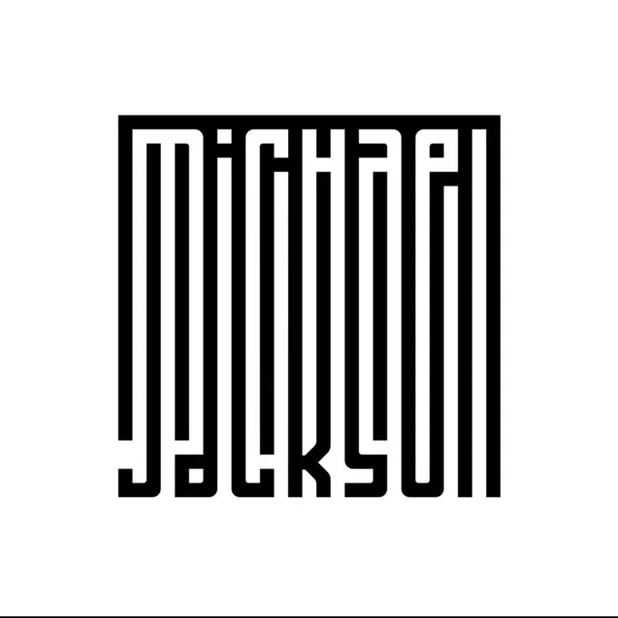 Typographic combination of the words "Michael" and "Jackson"