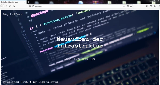 Cooming soon Website of DigitalDevs
