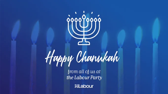 Happy Chanukah from all of us at the Labour Party. Labour Party logo