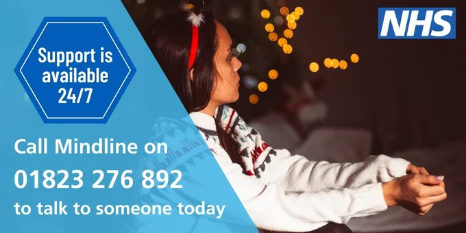 Call Mindline on 01823 276892 to talk to someone today. 24 hours/day, 7 days/week