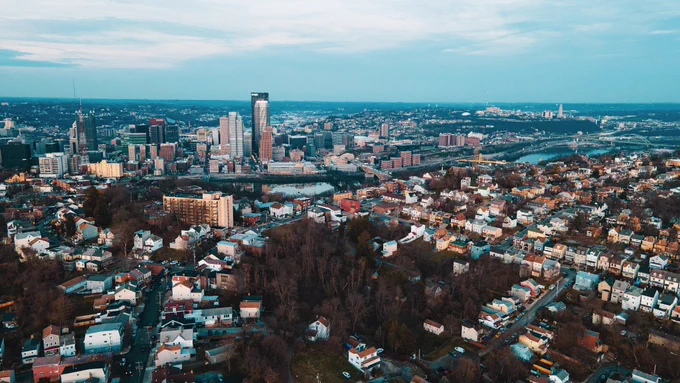 December sunset in Pittsburgh - Mount Washington, PA