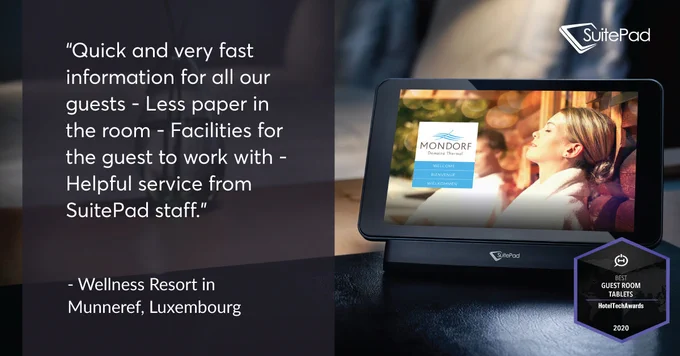 SuitePad review from a Wellness Resort in Munneref, Luxembourg