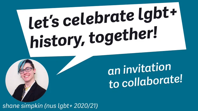 let's celebrate l.g.b.t plus history, together! an invitation to collaborate, Shane Simpkin n.u.s - l.g.b.t. plus 2020 / 21