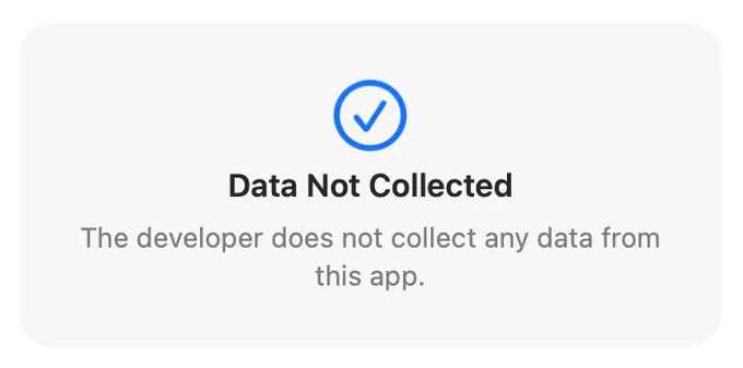 Data Not Collected. The developer does not collect any data from this app.