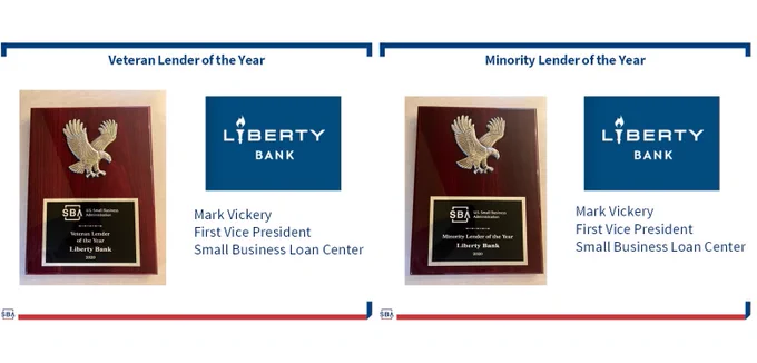 Liberty Bank is the SBA Minority & Veteran Lender of the Year