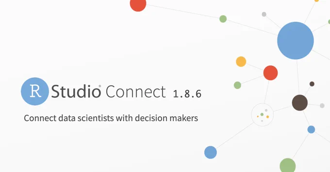 RStudio Connect 1.8.6 is out now. Connect data scientists with decision makers. 