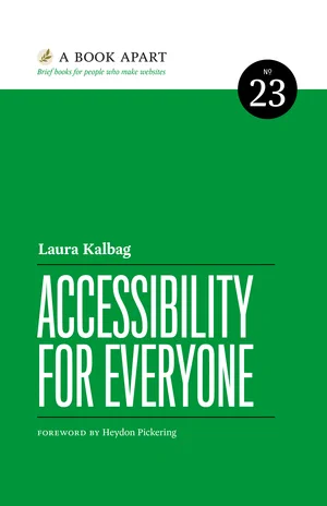 Buch cover: accessibility for everyone von Laura Kalbag 
