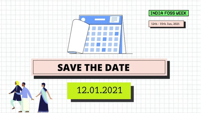 Annoucement for India FOSS Week by CivicDataLab, to be held from 12th - 15th January, 2021.