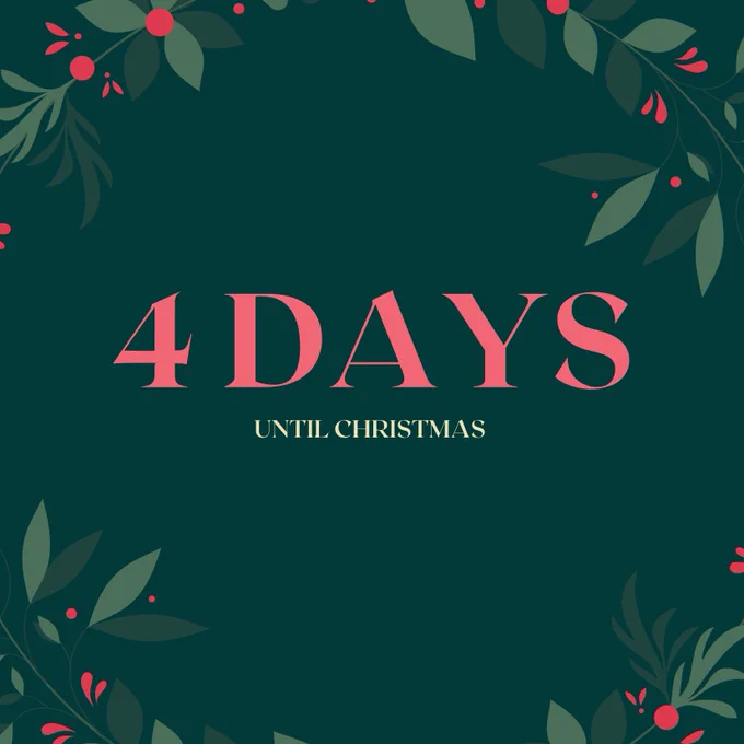 Green and Pink Illustration Cheerful Foliage Christmas Invitation.png