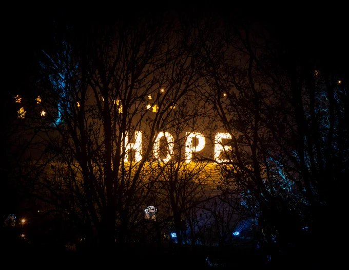 Hope Garden created by James Smith commissioned by Light Up Trails