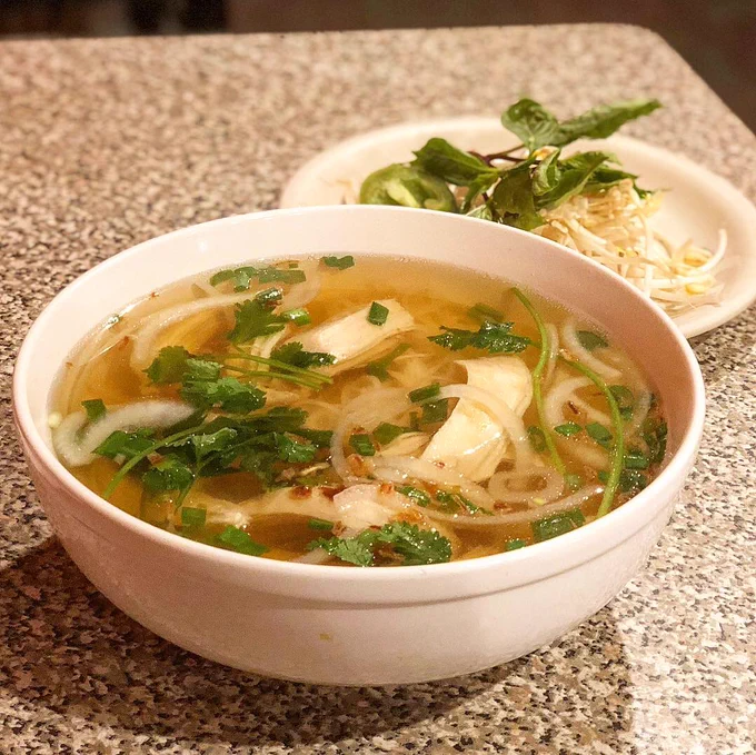 Bowl fo chicken pho from Pho Saigon