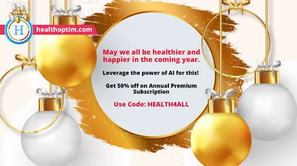 Leverage the power of AI to enter a healthier lifestyle as you enter the New Year!

With HealthOptim's annual premium subscription, this is easily achievable. Download now and check yourself! 

Use code HEALTH4ALL to avail 50% off on annual premium subscription. https://bit.ly/2Jn8KRt

#healthy #newyear #healthylifestyle #newyearresolutions #selfcare #healthyliving #healthy