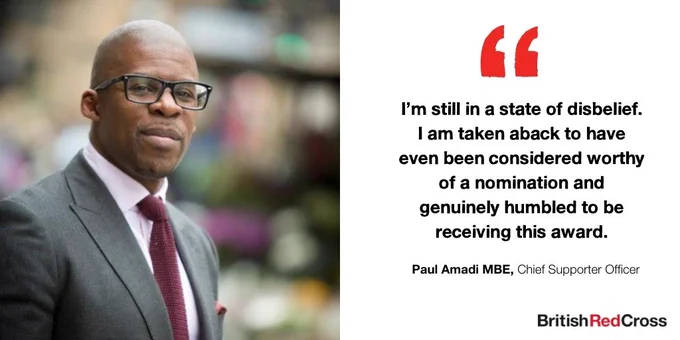 Photo of Paul with a quote that says: I'm still in a state of disbelief. I am taken aback to have ever been considered worthy of a nomination and genuinely humbled to be receiving this award. 